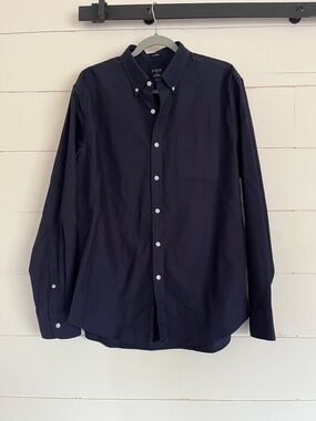 J. Crew Men's Dark Navy Button-Down Shirt